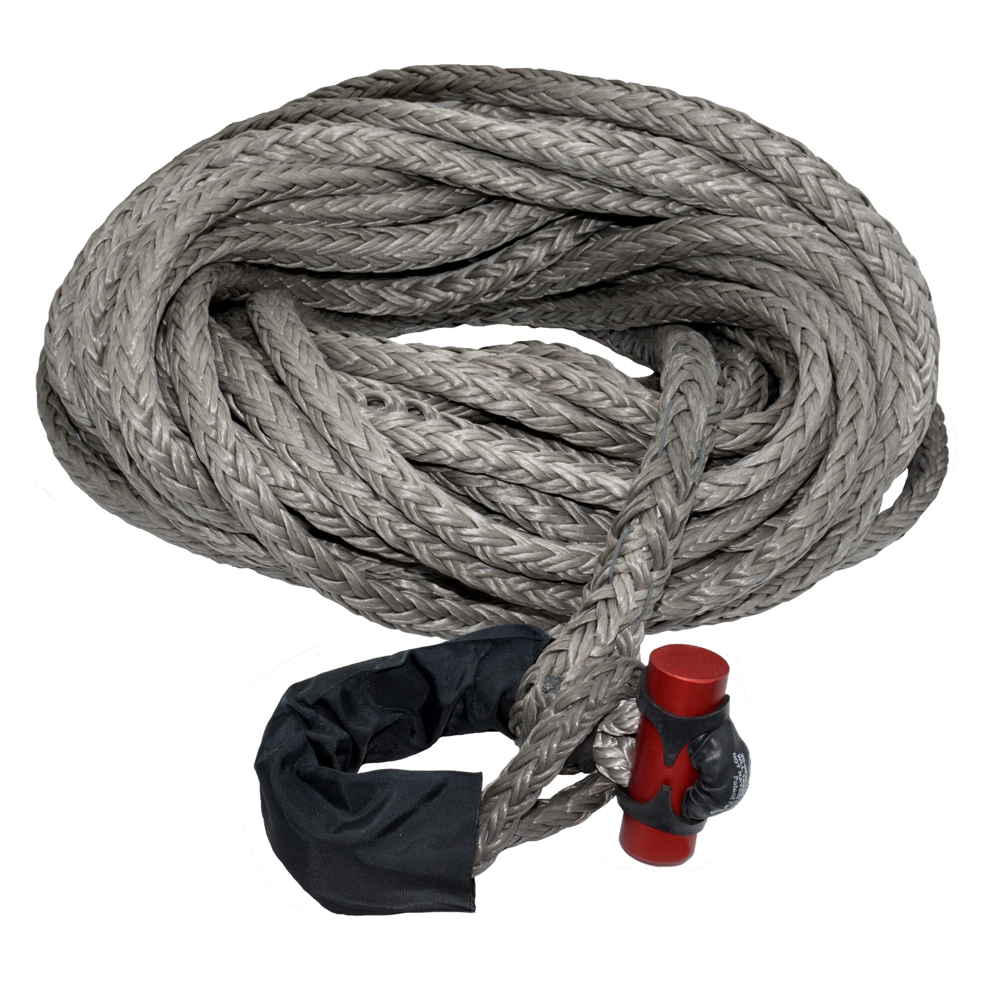 LockJaw, Synthetic Winch Rope Line Ext. w/Shackle, Max. Capacity 50799 lb, Length 100 ft, Diameter 5/8 in, Model# 21-0625100